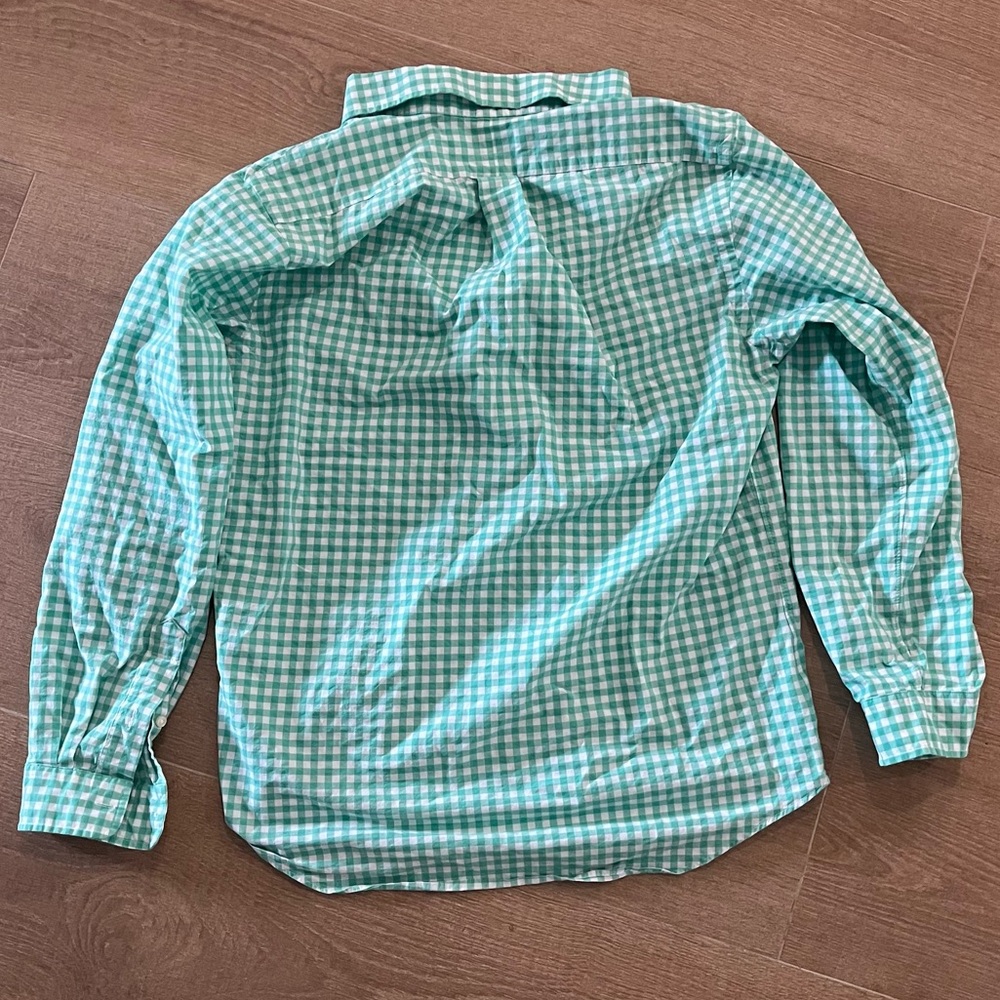 Gingham green Ralph Lauren button down - Picture 2 of 4